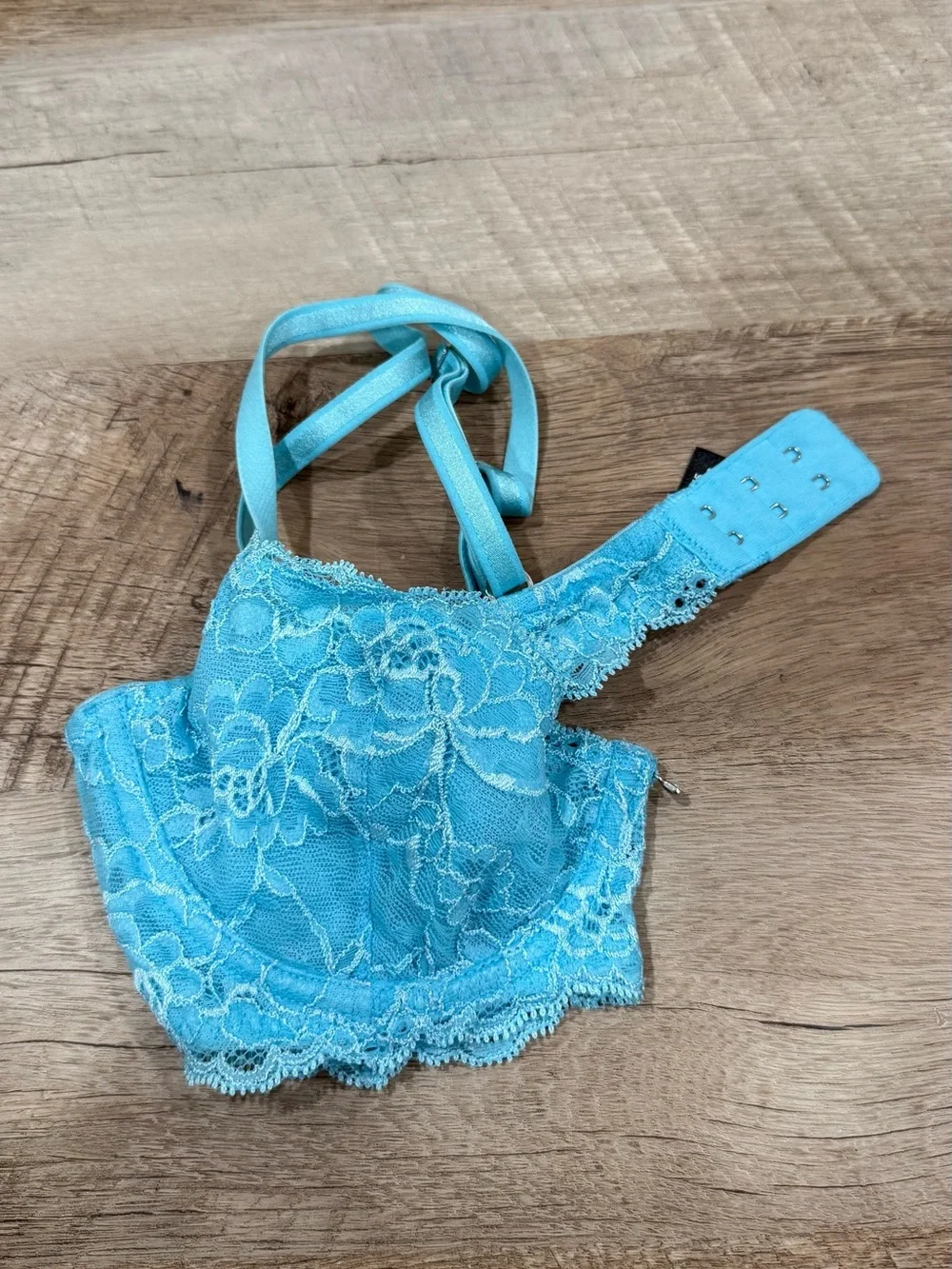 Montelle Intimates Blue Lace Underwire Bra-34B